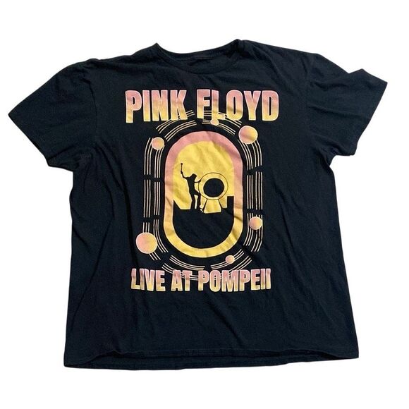 Pink Floyd Live at Pompeii Black Band T-Shirt Size Large – 100% Cotton - Picture 1 of 8